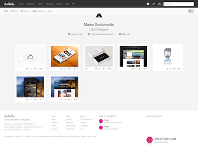 Dribbble GUI