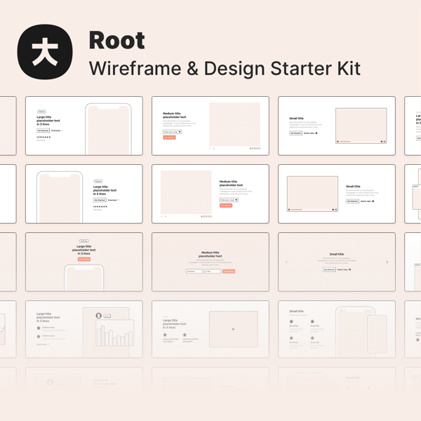 Root - Wireframe and Design Starter Kit
