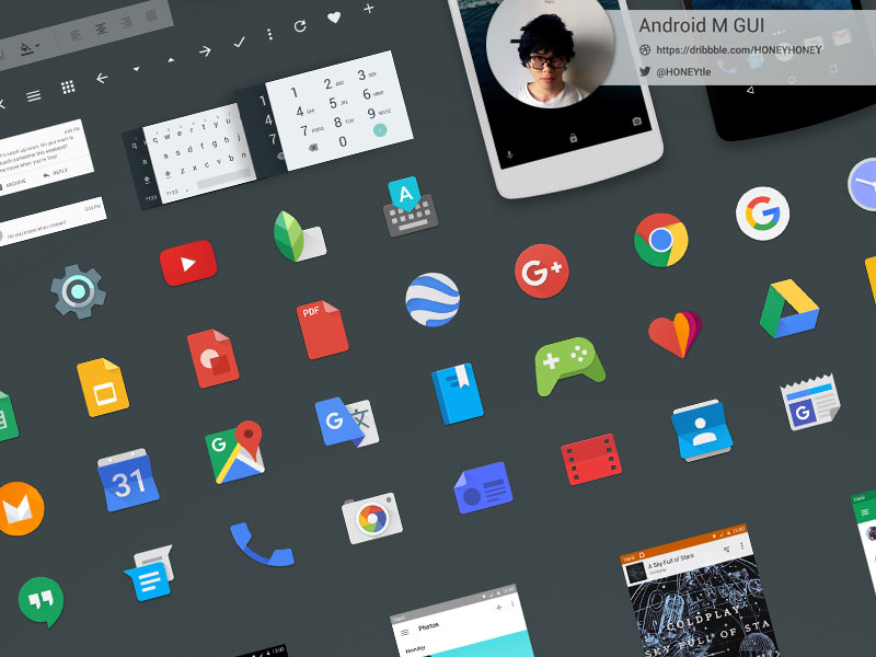 Android M GUI Kit