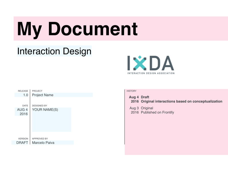 IxDA Interaction Design Template