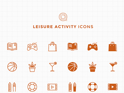 66 Free Line and Filled Leisure Activity Icons