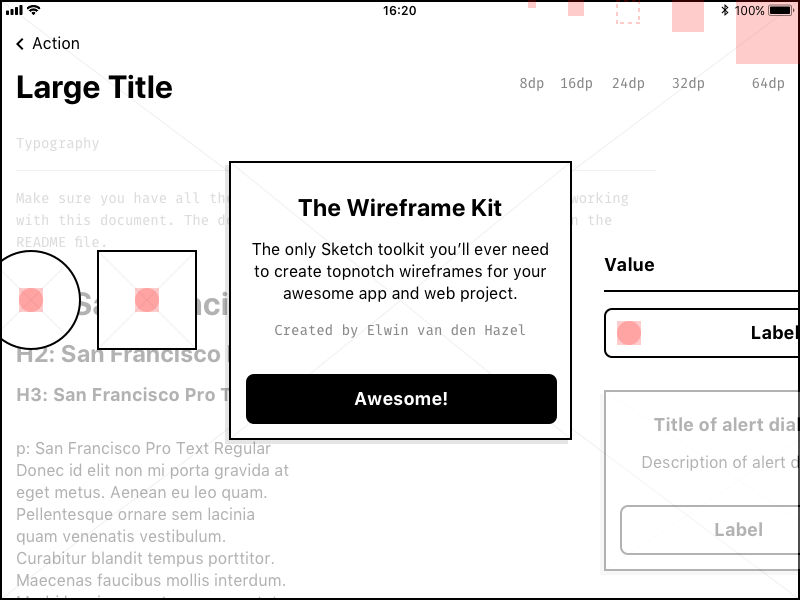 Lightweight Wireframe Kit