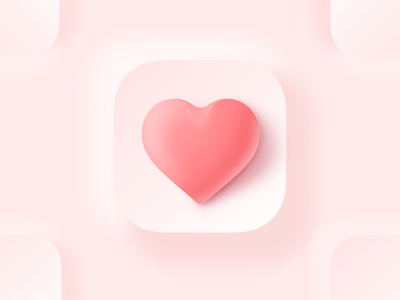 3D Looking Heart Icon