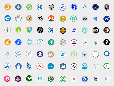 100 Cryptocurrency Icons