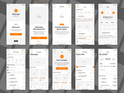 Makeapp Wireframe Kit Demo