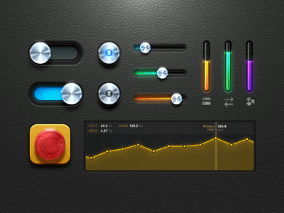 Metal Effect - Skeuomorphic HMI