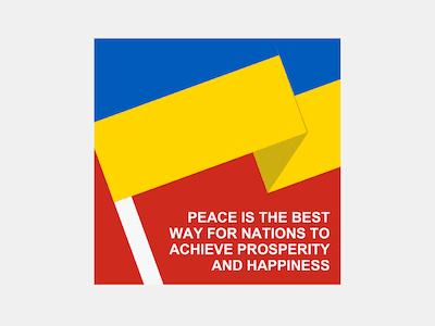 Support Ukraine Flag Vector