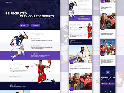 Landing Page Template for Sports App