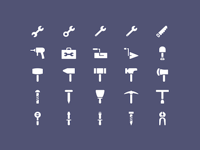 25 Tools Icon Set
