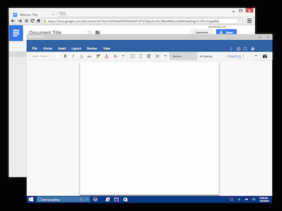 Google Docs and Microsoft Word Frames